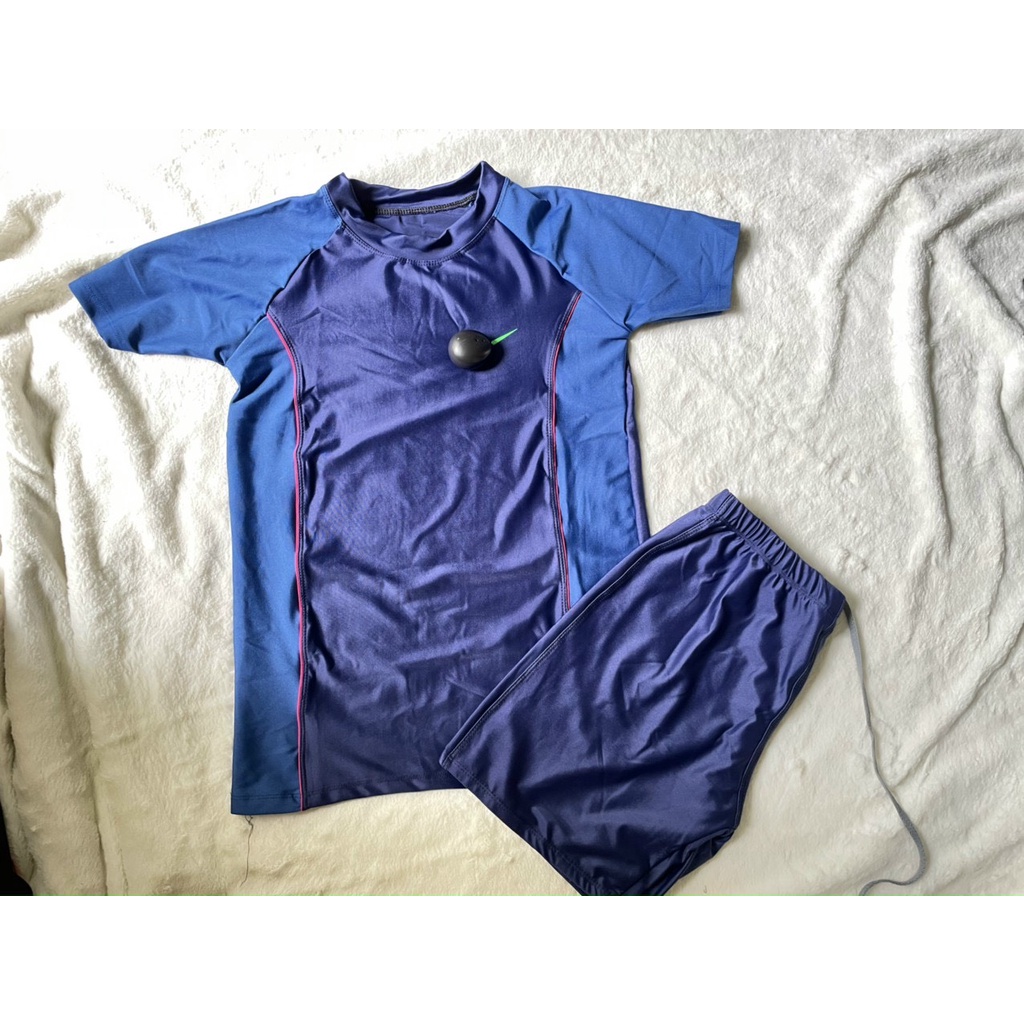 Bộ Đồ bơi nam unisex áo tay dài quần đùi thun lạnh cao cấp đi bơi đi biển đi học bơi