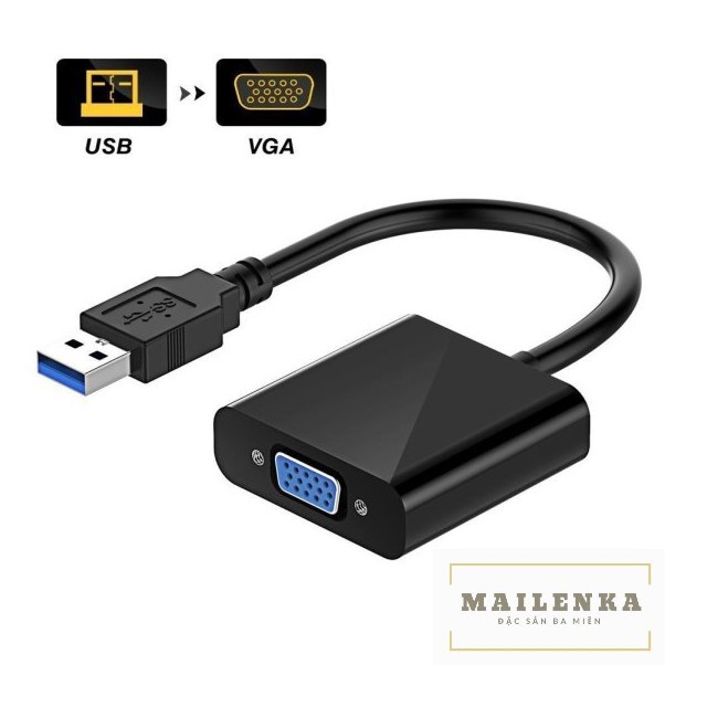 Dây Cáp Chuyển Đổi USB 3.0 Sang Cổng VGA Dùng Cho Máy Tính, Laptop