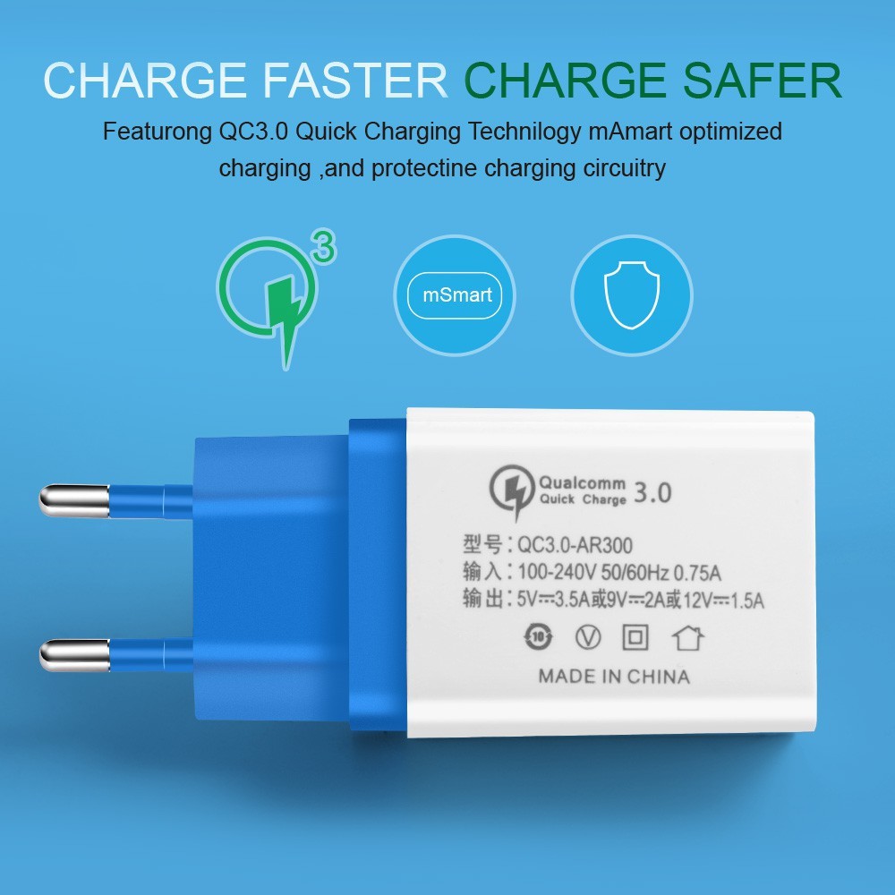 Củ sạc sạc nhanh Qualcomm Quickcharge 3.0