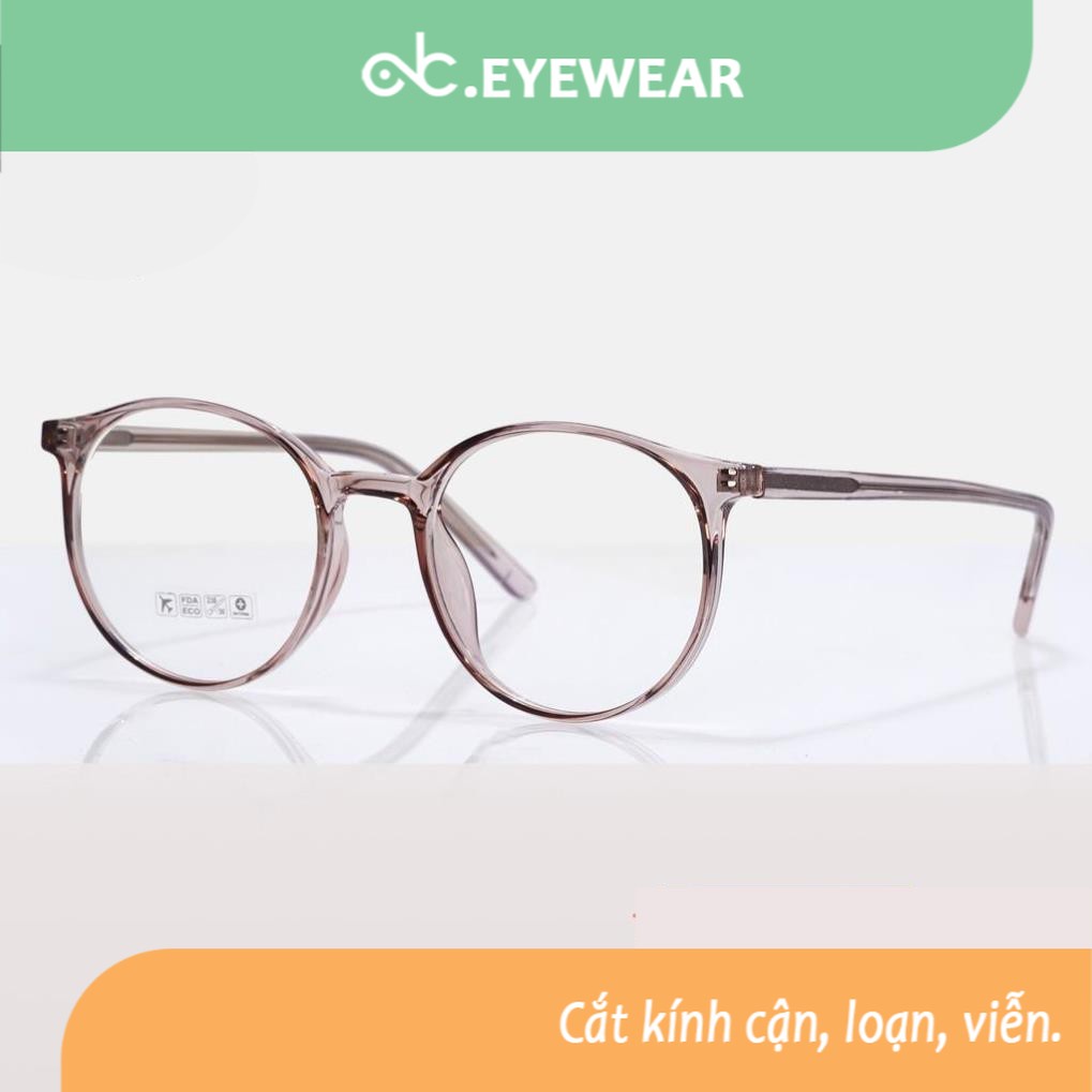 Gọng kính cận nam nữ ABCeyewear nhựa dẻo, kiểu dáng mắt tròn, đa dạng màu sắc - 8243