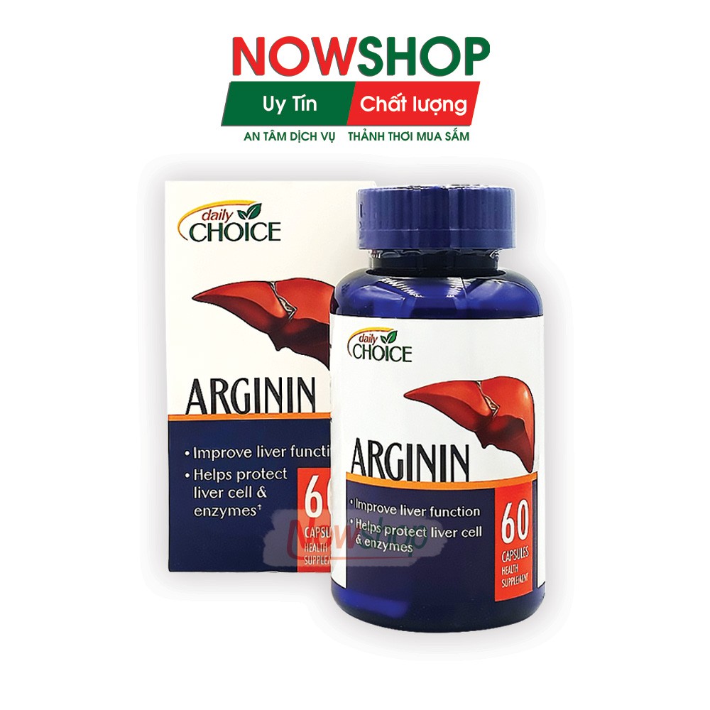 Thuốc bổ gan hỗ trợ tăng cường chức năng và bảo vệ gan Daily Choice Arginin [Hộp 60 viên]