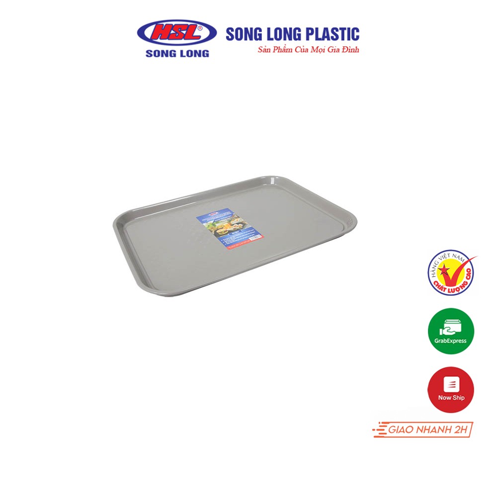 Khay Đựng Thức Ăn - Khay Vuông Hàn Quốc Song Long Plastic 2837 an toàn và dễ dàng vệ sinh(5654)