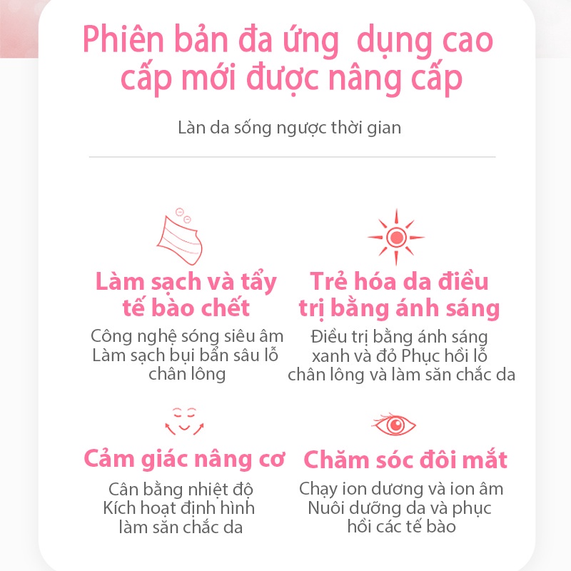 Ánh sáng xanh-đỏ dùng cho vùng mặt giúp cải thiện nếp nhăn vùng rãnh mũi má và nâng cơ-YA29