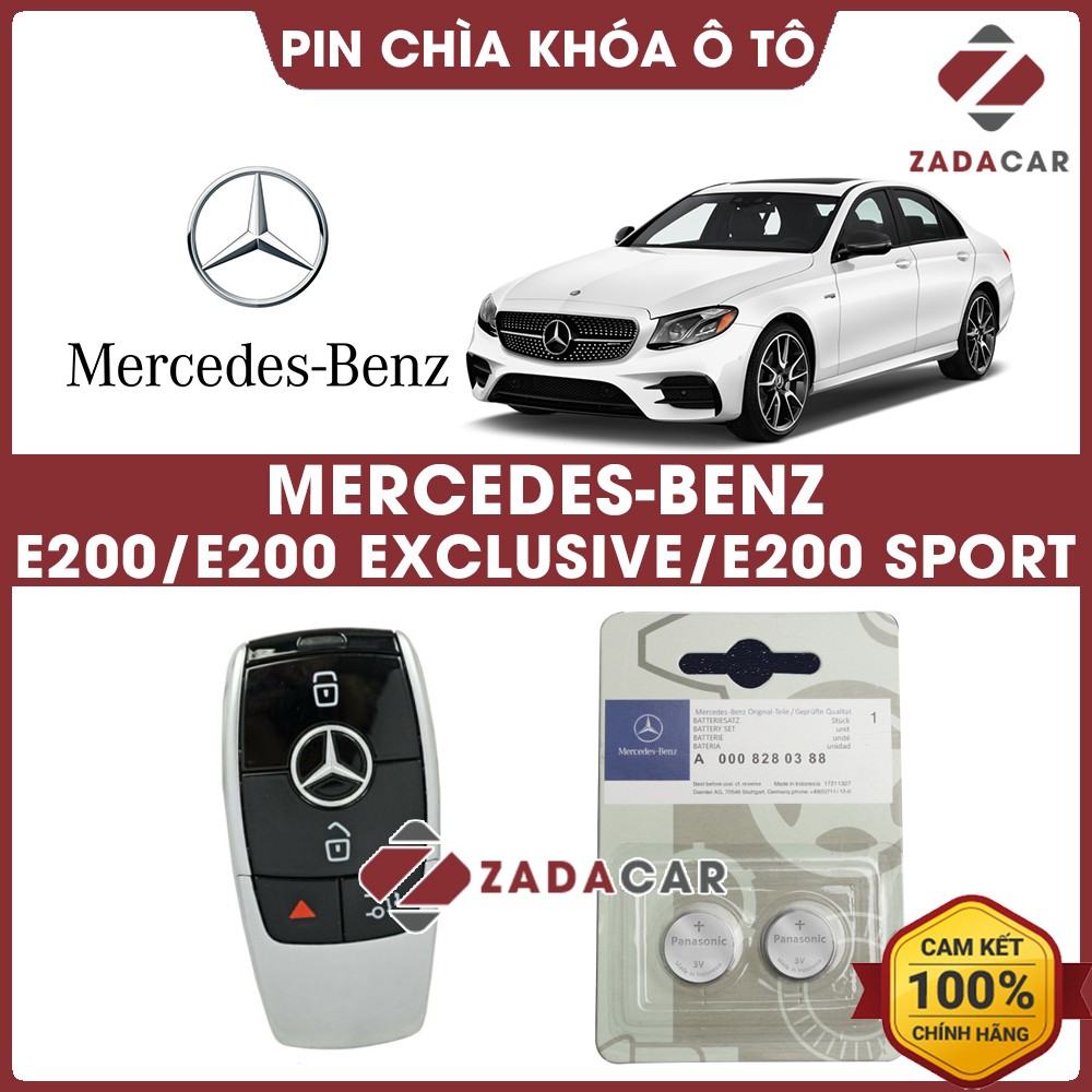 Pin chìa khóa ô tô Mercedes E200/ E200 Exclusive/ E200 Sport chính hãng Mercedes sản xuất tại Indone