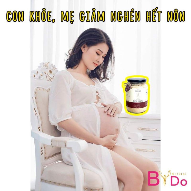 Bột ngũ cốc lợi sữa bà bầu nguyên chất ⚡𝐅𝐑𝐄𝐄 𝐒𝐇𝐈𝐏⚡ Bido Mama 600gram, giúp mẹ giảm nôn nghén, tập trung con tăng cân
