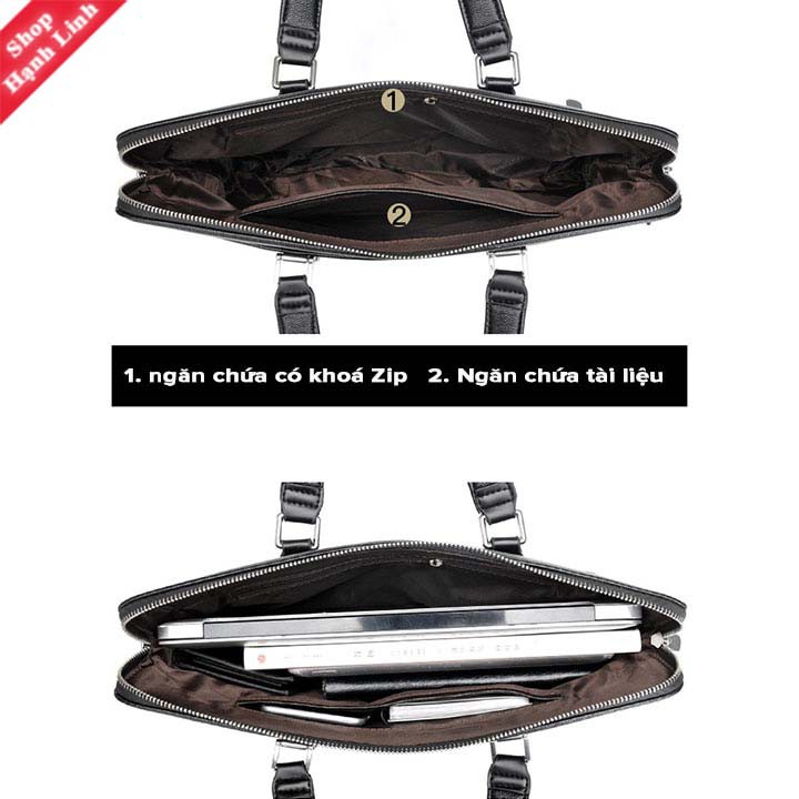 Cặp da công sở hiệu Badenroo kích thước 31 x 42 x 6.5 cm, đựng laptop 15,6 inch, cặp văn phòng | BigBuy360 - bigbuy360.vn