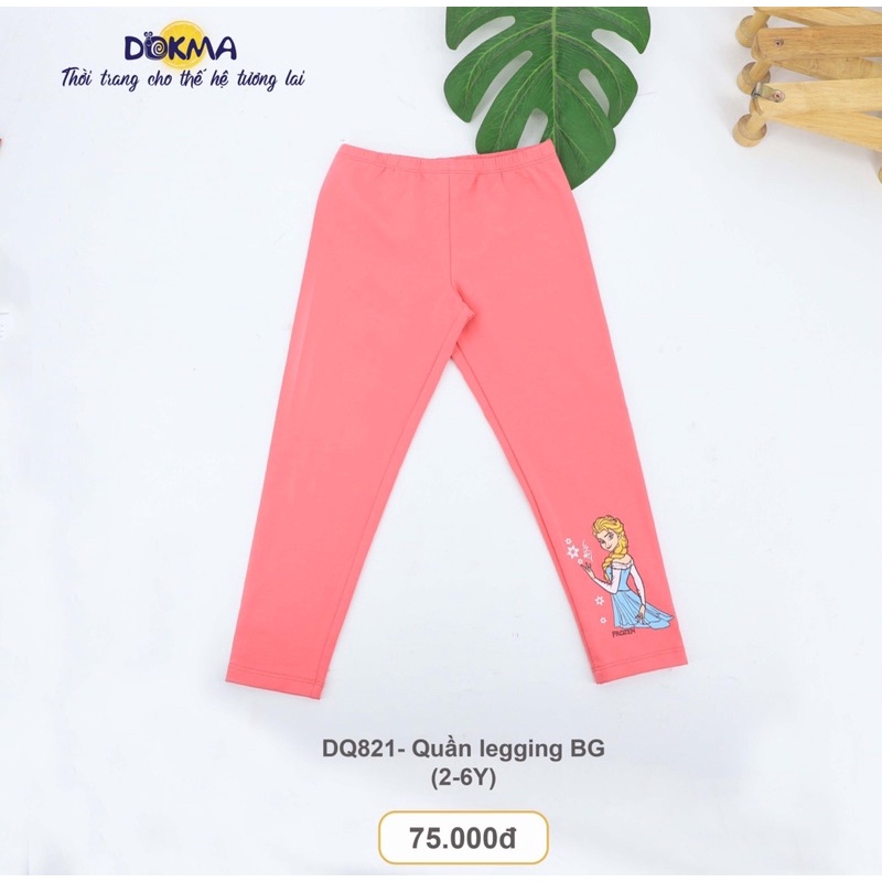 Quần legging Dokma bé 2-6 tuổi mỏng mềm