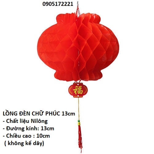 Combo 50 cái lồng đèn đỏ chữ Phúc ,đường kính 25cm/20cm/15cm/13cm trang trí Tết, Lễ Hội, Đám Cưới - Lồng Đèn chịu nước