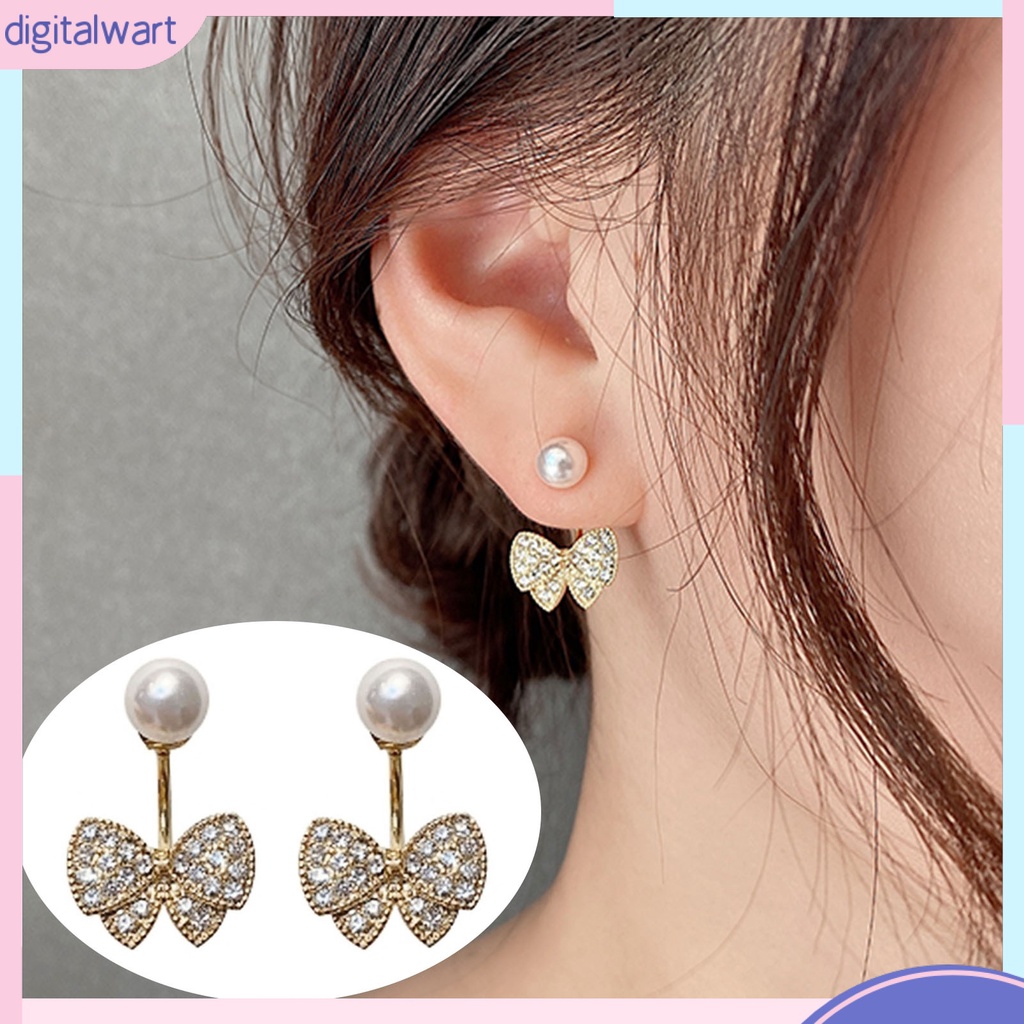 1 Đôi Bông Tai Đính Đá Thời Trang Cho Nữ