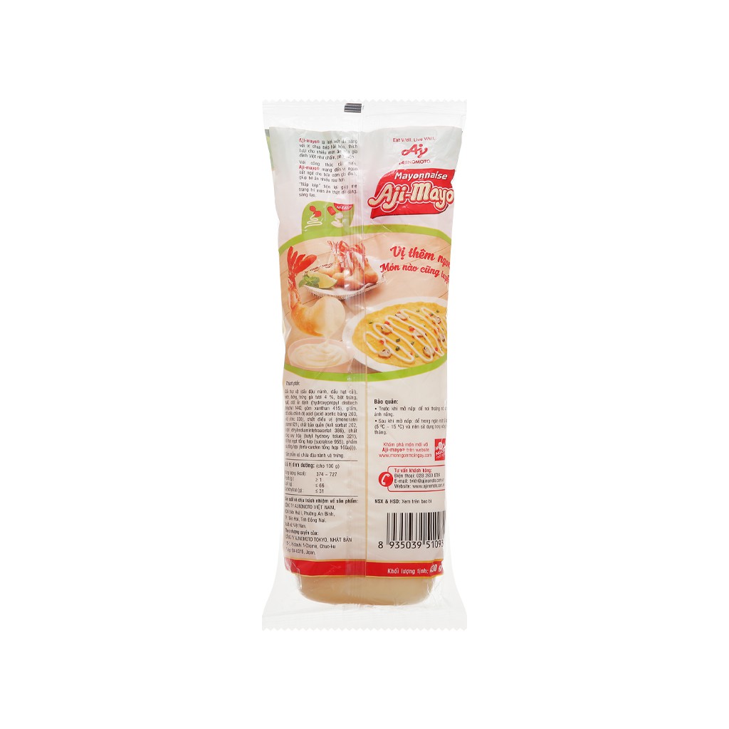 Sốt mayonnaise Aji-mayo Ajinomoto chua béo chai 430g