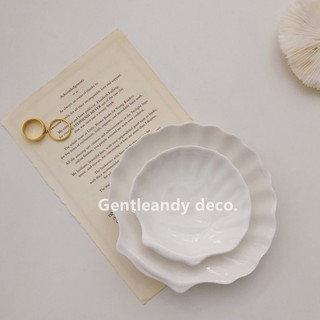 Dĩa đựng hình vỏ sò độc đáo / Đĩa Sứ Hình Vỏ Sò Đựng Trang Sức Thiết Kế Sang Trọng