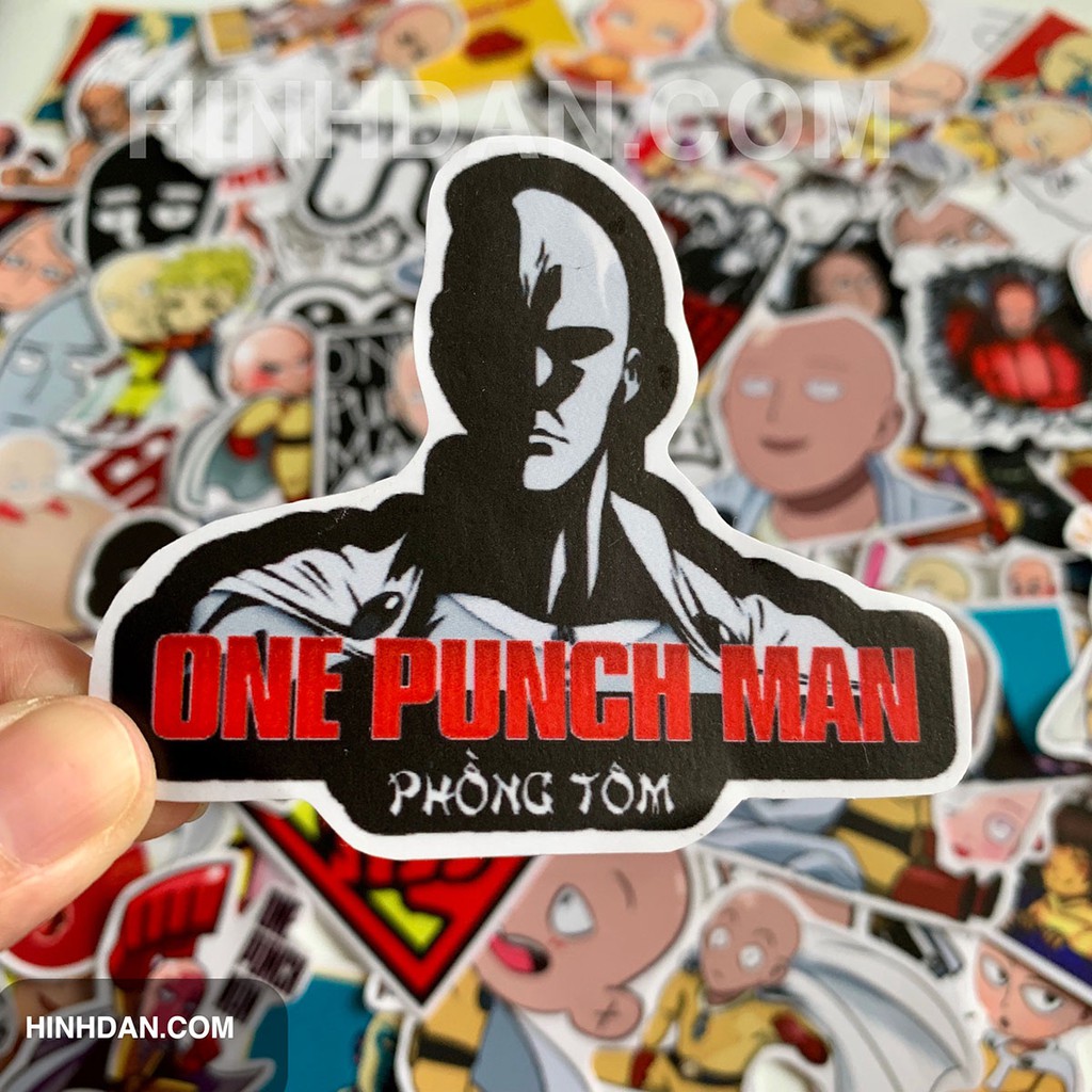 Sticker Chủ Đề ONE PUNCH MAN Hình Dán Decal Chất Lượng Cao Chống Nước Trang Trí Va li, Xe, Laptop, Nón Bảo Hiểm