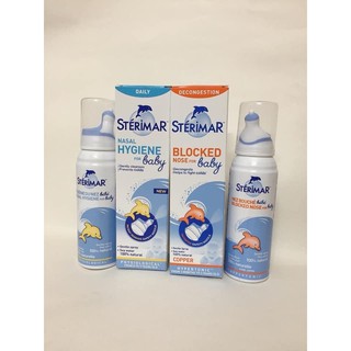 Xịt Muối Biển Sterima, Xịt Mũi Cá Heo 100ml Cho Bé - Mẫu Mới Đầu Bọc Silicon