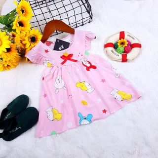 Váy lanh lụa bé gái
