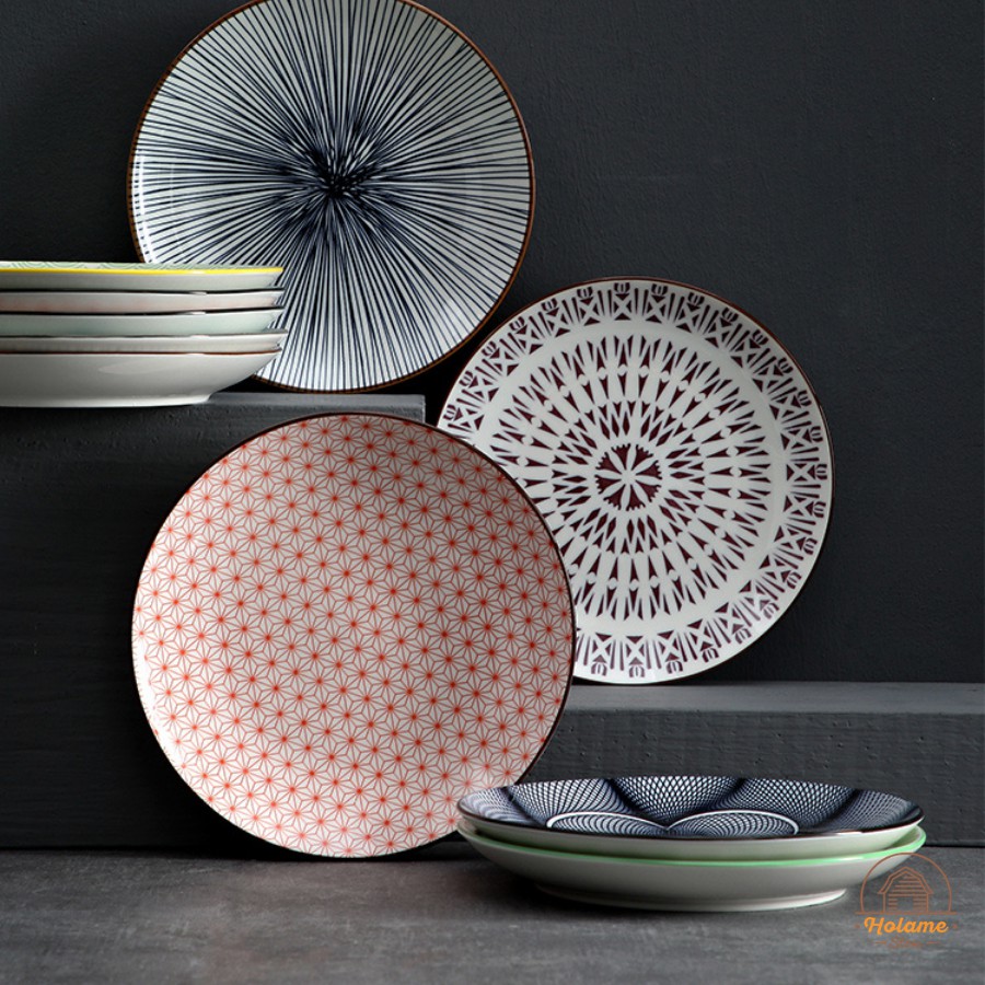 Đĩa gốm, đĩa sứ phong cách Nhật Bản 16cm – đồ dùng bàn ăn sang trọng & decor | BigBuy360 - bigbuy360.vn