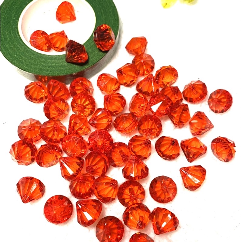 Hạt kim cương nhựa acrylic loại to,50gr nhuỵ nụ kim cương làm hoa handmade