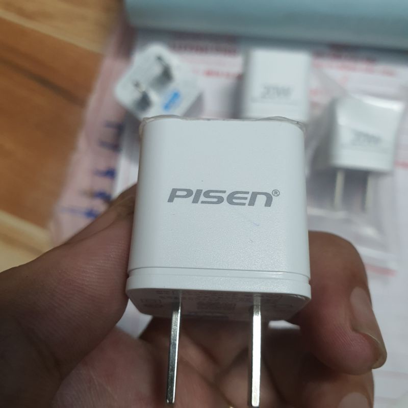 Củ sạc nhanh pisen 2 cổng 20W 18W bao test đổi trả