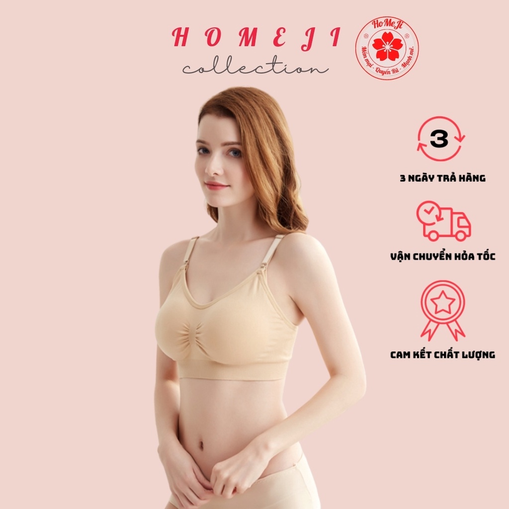 Áo Ngực Cho Phụ Nữ Sau Sinh Với Chất Vải Mịn, Co Dãn Tốt , HOMEJI Áo Lót Cho Mẹ Bầu Siêu Hot