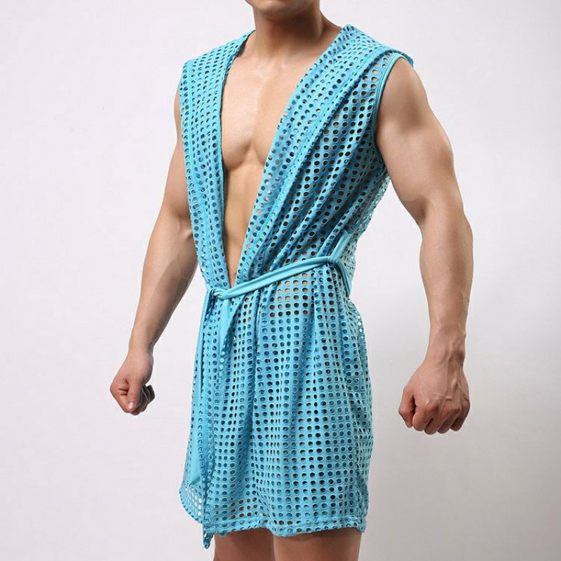 Bộ quần áo lưới nam, quần áo ngủ nam dạng lưới siêu đẹp