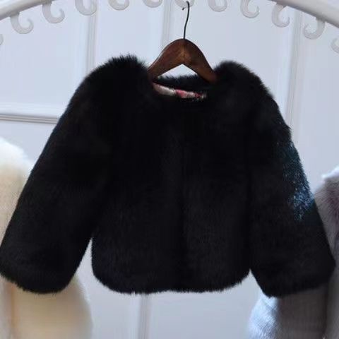Áo Khoác Lông Cáo Giả Chống Gió Phong Cách Mới Cho Bé