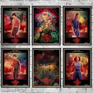 Áp Phích Dán Tường Trang Trí In Hình Phim stranger things 3 retro