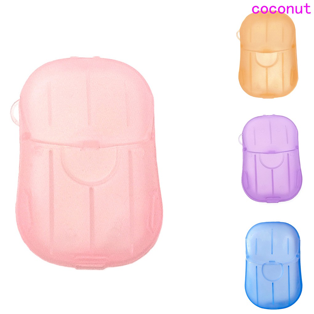 Hộp 20 miếng xà phòng giấy dùng một lần mang theo du lịch sử dụng tiện lợi