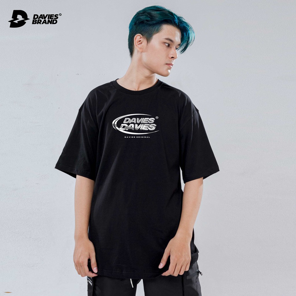 Áo thun nam tay ngắn cổ tròn màu đen Medal local brand Davies Tee.