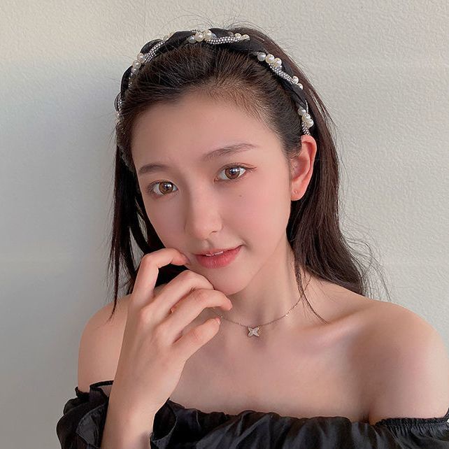 Băng Đô Cài Tóc Màu Cà Phê Đen Đơn Giản Thời Trang Hàn Quốc Cho Nữ