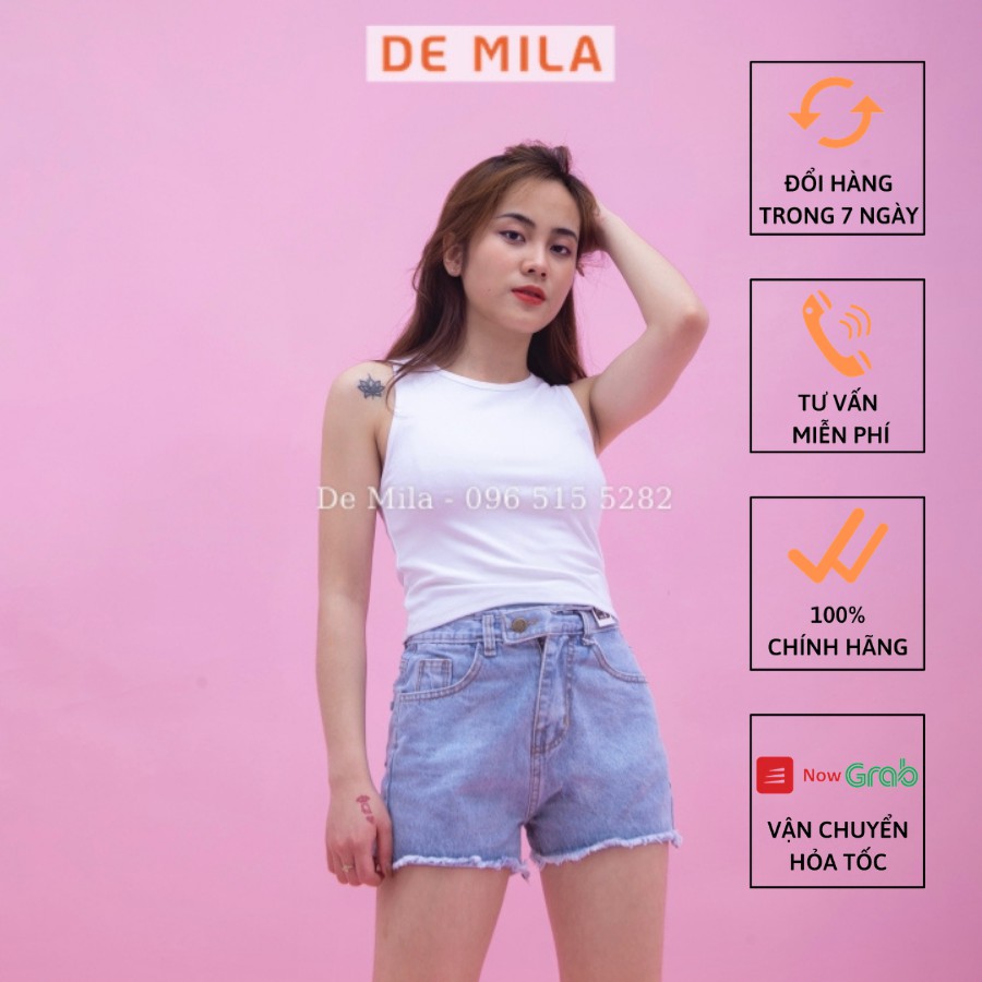 Áo croptop ba lỗ De Mila, áo ba lỗ nữ siêu hot hàng loại 1 chất đẹp cao cấp Hàng Loại 1 - AVC033 | BigBuy360 - bigbuy360.vn