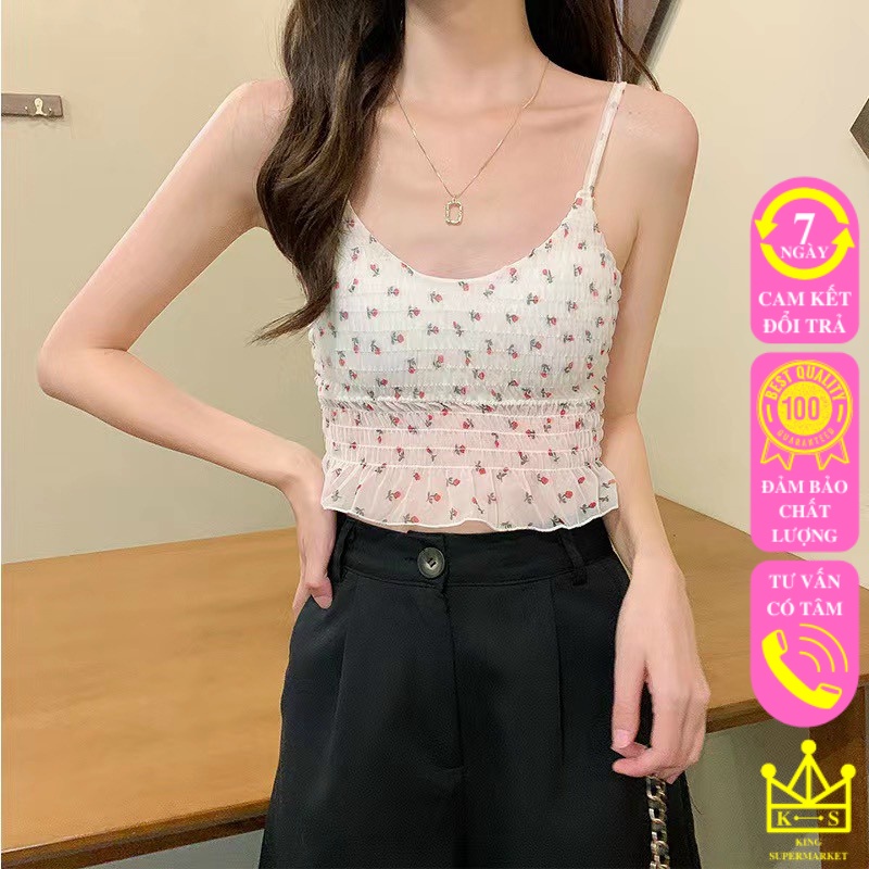 Áo bra hoa nhí 2 dây chất voan mã ABR891