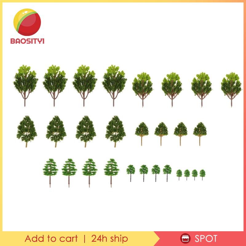 Set 30 Mô Hình Cây Xanh 4.5cm - 13cm Tỉ Lệ 1: 87 Dùng Trang Trí
