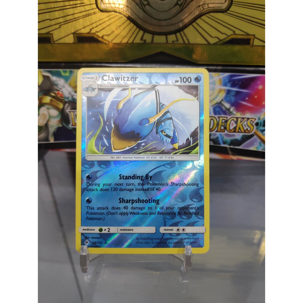 Lá bài thẻ bài Pokemon Clawitzer