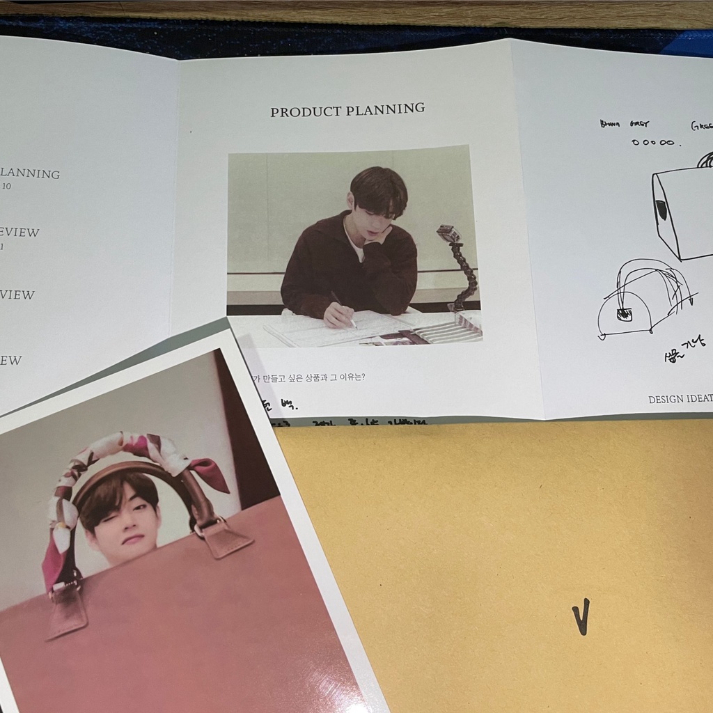 KPOP BTS V Tae Hyung Same Making Log Photo Card Fan Collectible Paper Card Photo Set For ARMY
