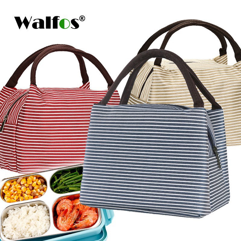 Túi đựng hộp cơm trưa WALFOS bằng vải canvas chất lượng cao