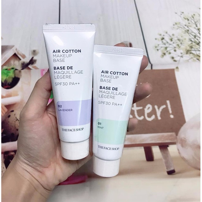 Kem lót Air Cotton Makeup Base SPF30 PA++ 40 ml The face shop