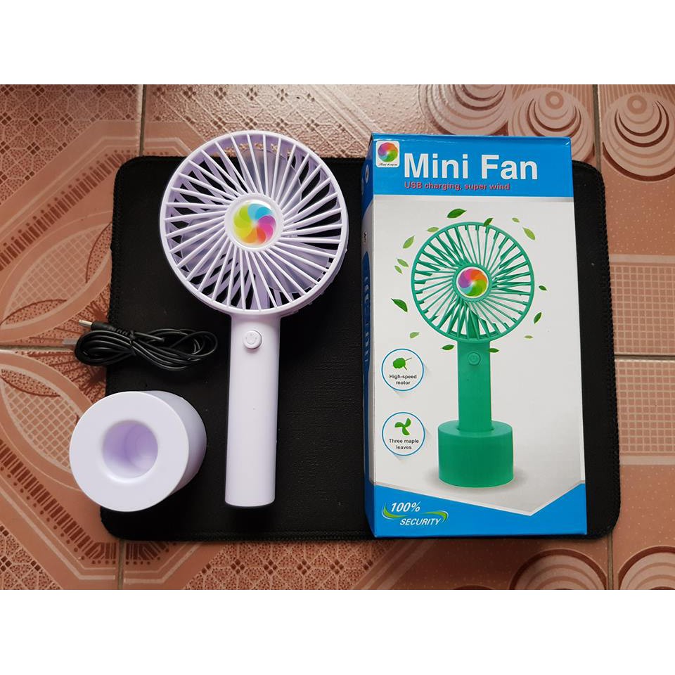 QUẠT TÍCH ĐIỆN MINI FAN CẦM TAY ĐỂ BÀN TIỆN ÍCH