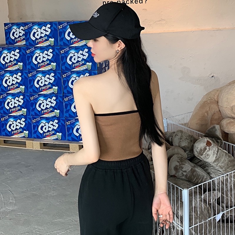 Áo Bra Nữ Không Dây Phối Chữ NE Có Mút Ngực Siêu Hot