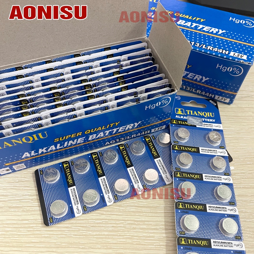 Pin LR44H/LR41H/LR1130H (VĨ 10 VIÊN) - Pin Nút áo, Chuyên Dùng Trong Các Thiết Bị Điện Tử, Đồng Hồ , đồ chơi.. Aonisu