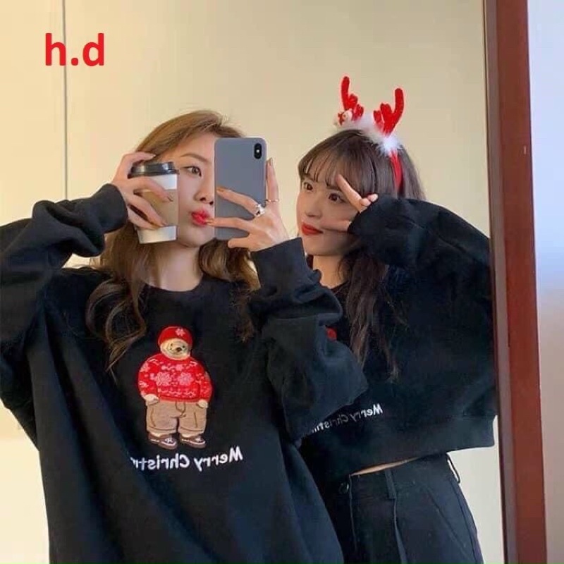 Áo nỉ gấu merry christmas