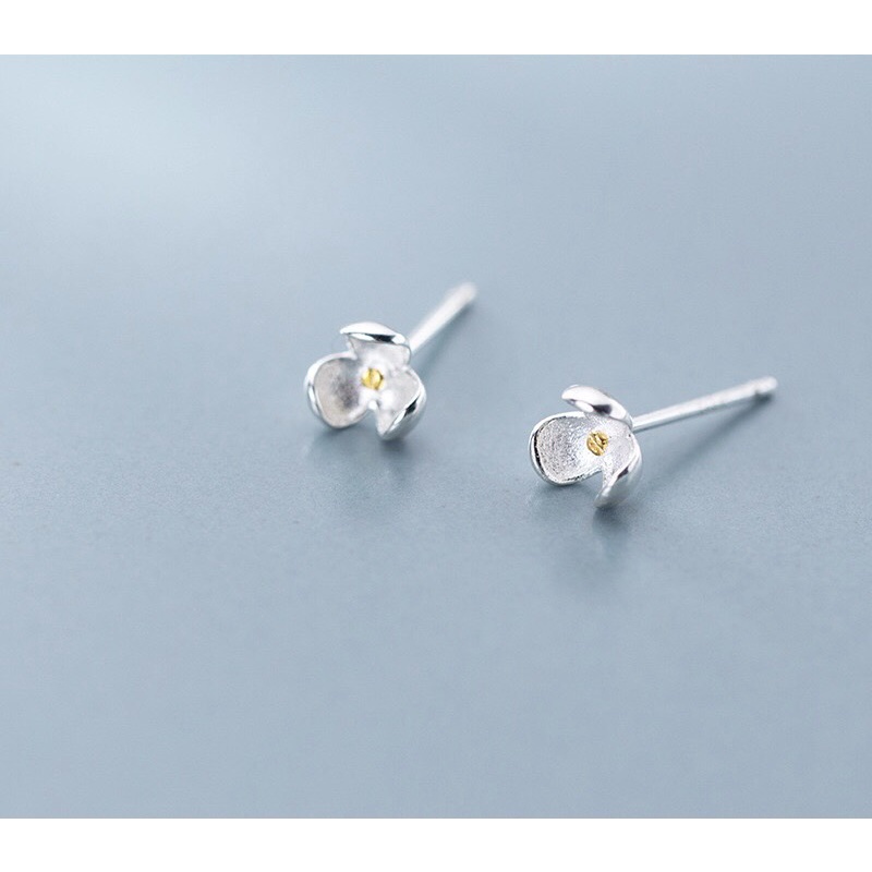 Bông Tai Nữ Bạc 925 Cao Cấp ERASHOP 000820 - Hoa Ba Cánh Liti, Nhỏ Gọn, Đơn Giản, Đeo Hằng Ngày, Đi Chơi, Siêu Rẻ Đẹp