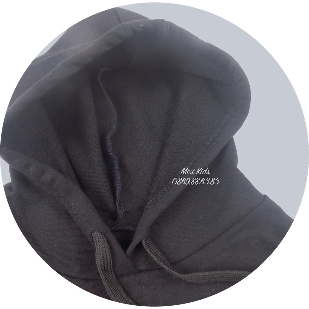 ÁO HOODIE BÉ TRAI MÀU ĐEN