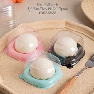 Hộp Nhựa Nắp Bầu Đựng Bánh Trung Thu Đài Loan (75-80gr), Bánh Mochi ~ 1 Ô (W10 | Set 50)