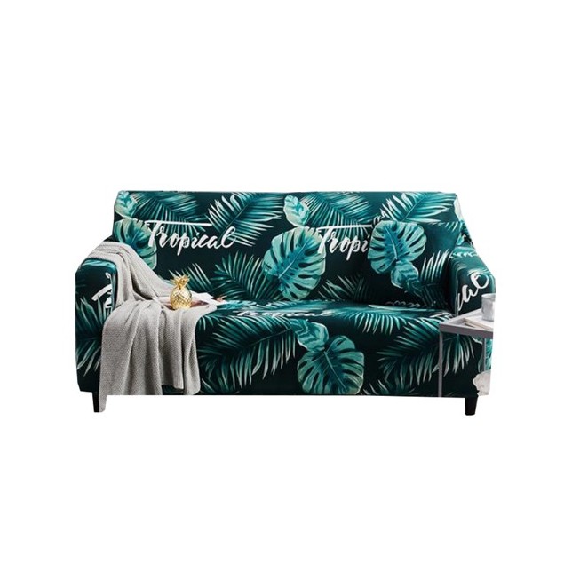 Sofa Cover Elastic 1/2/3/4 Seater Green Color Combination Non-slip Dustproof And Anti-scratch Home Room Decoration Couch Cover Slip Cover Furniture Protector