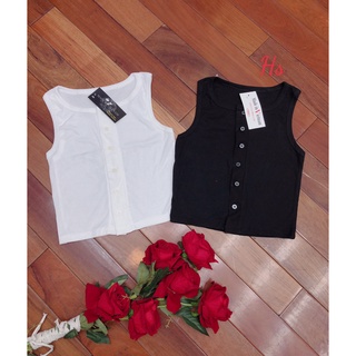 Áo croptop 3 lỗ 6 cúc HL010