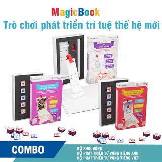 Bộ vẽ hình, Phát triển từ vựng Tiếng Anh vàTiếng Việt - Magicbook - Trò chơi phát triển trí tuệ trẻ em - Size L BOX