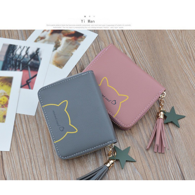 Ví bóp nữ cầm tay đựng tiền nhỏ mini siêu đẹp Mini Cat VN29 | BigBuy360 - bigbuy360.vn