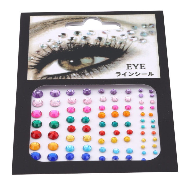 FM Jewel Eyes Makeup Crystal Eyes Sticker Tattoo Diamond Makeup Eyeliner Party Eyeshadow Face Sticker Decoration Cosmetic