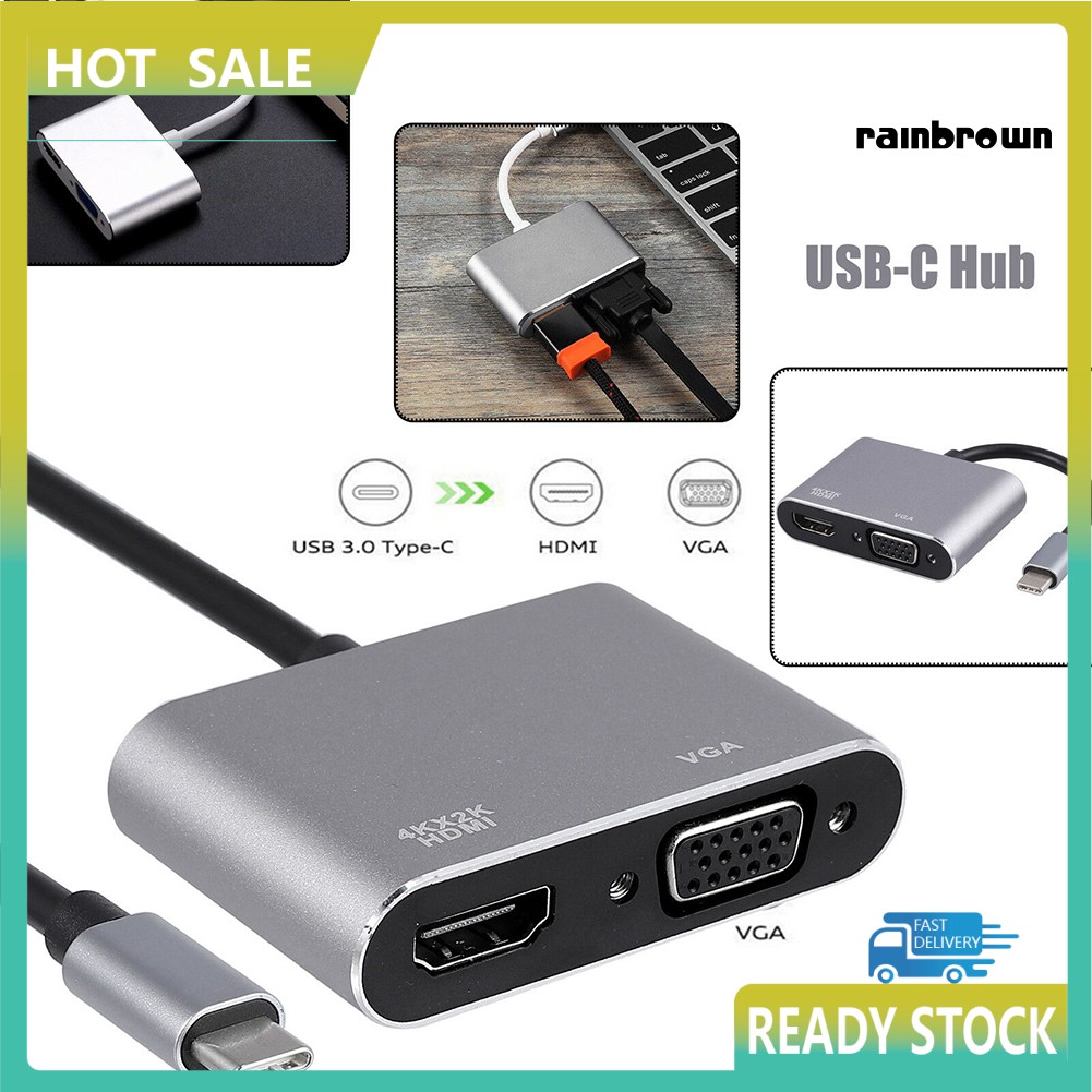 Cáp Chuyển Đổi Usb 3.1 Type C Sang Vga Hdmi 4k