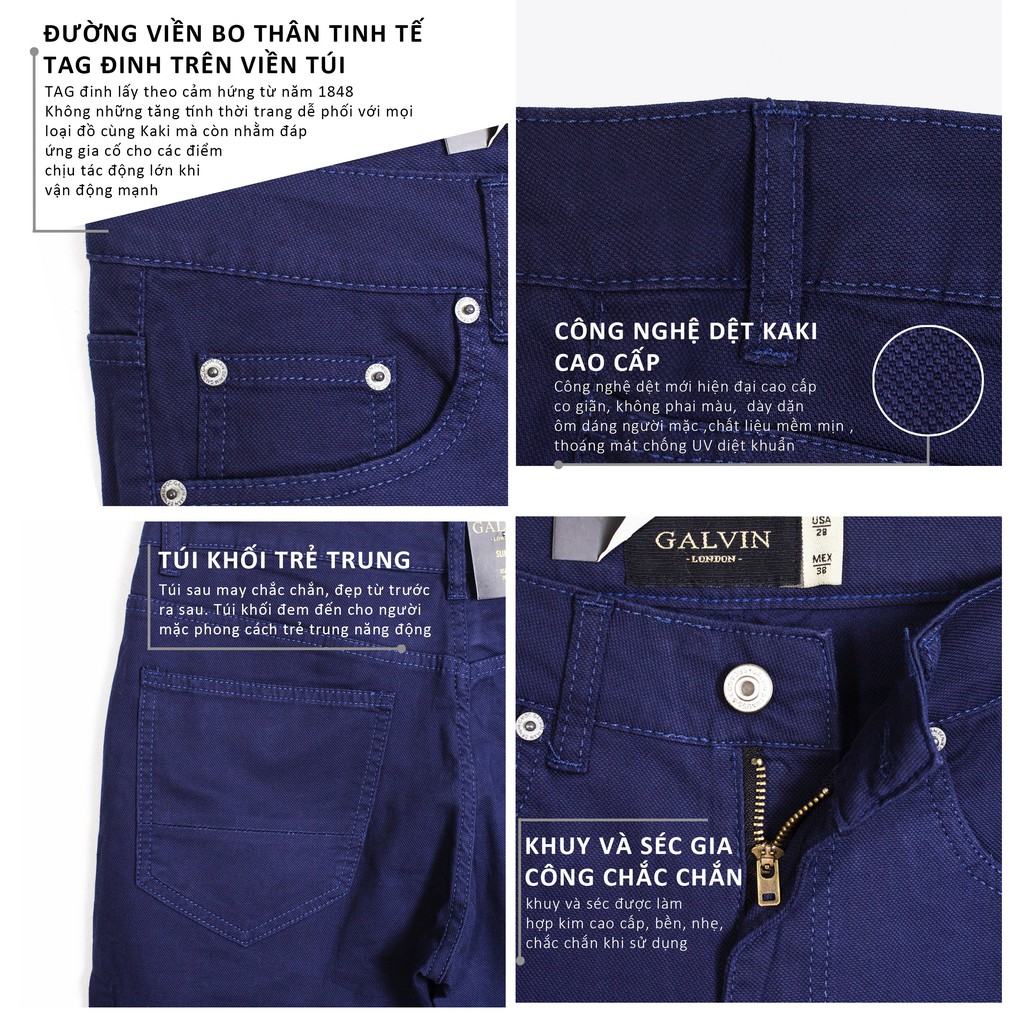 Quần kaki nam giả Jeans Galvin, quần nam basic chất kaki Công sở 5 - Leo Vatino | BigBuy360 - bigbuy360.vn