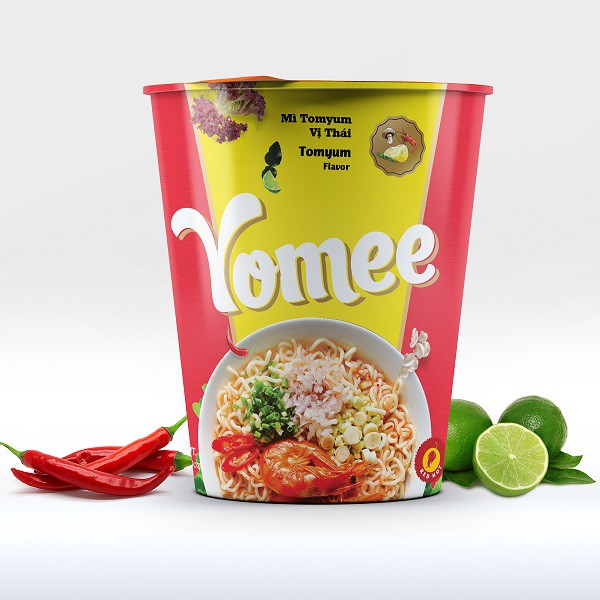 Mì tôm chua cay Tomyum Yomee 65g thùng 24 gói